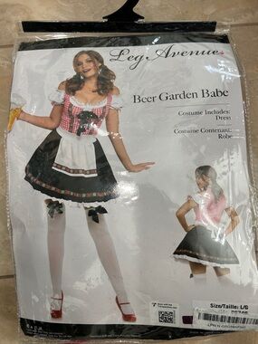 Leg Avenue Beer Garden Babe Costume - Pink & Black